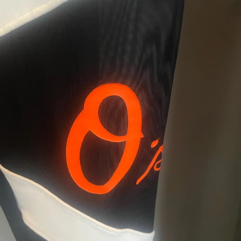 Baltimore Orioles PINK Victorias Secre Black Athletic Leggings with Orange Logos - Picture 6 of 6